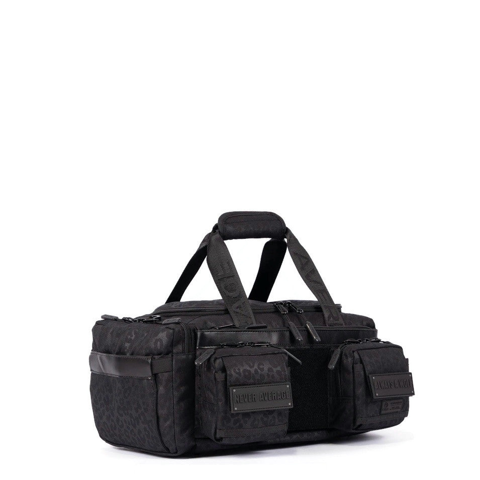 20L Mini Duffle Bag Black Leopard
