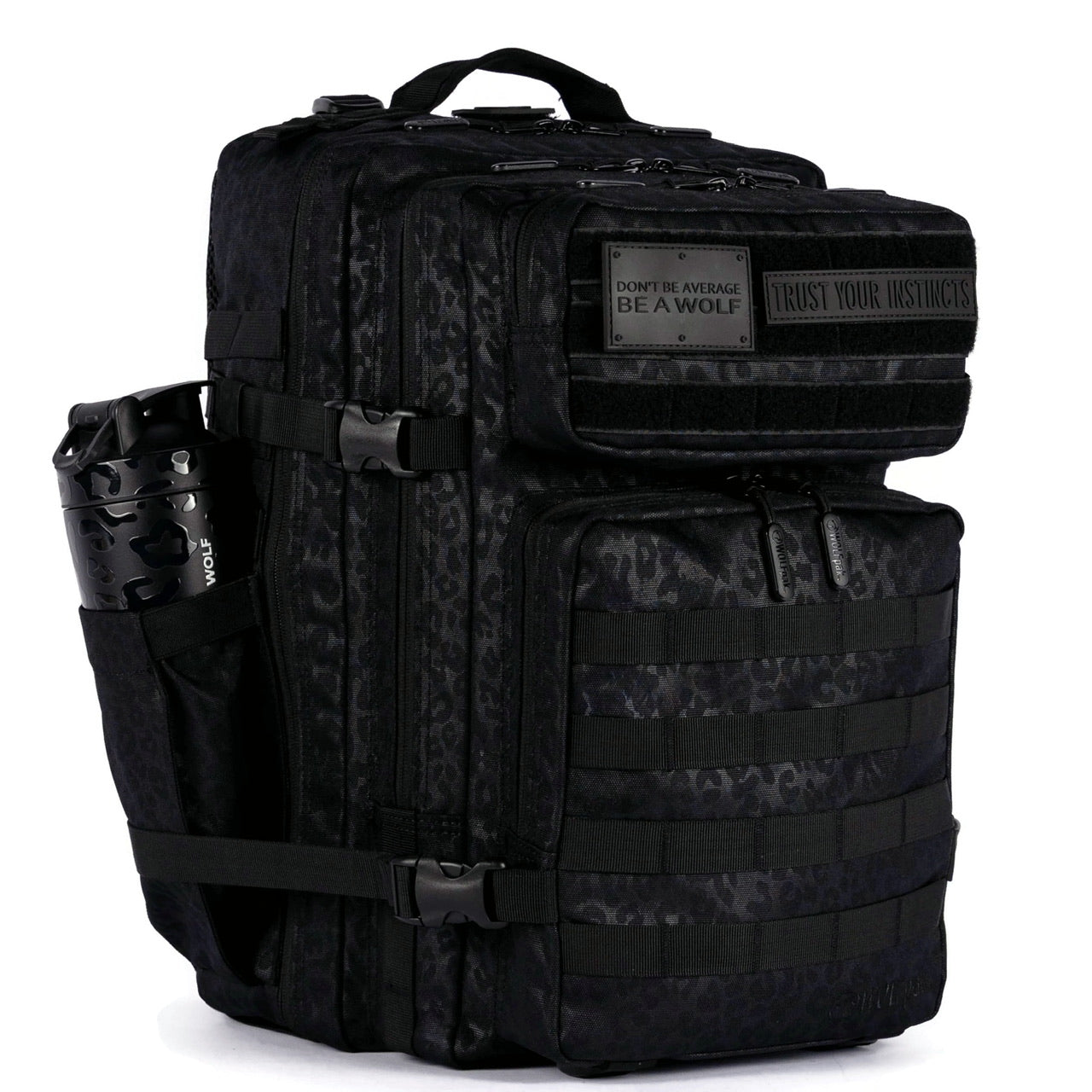 45L Backpack Black Leopard