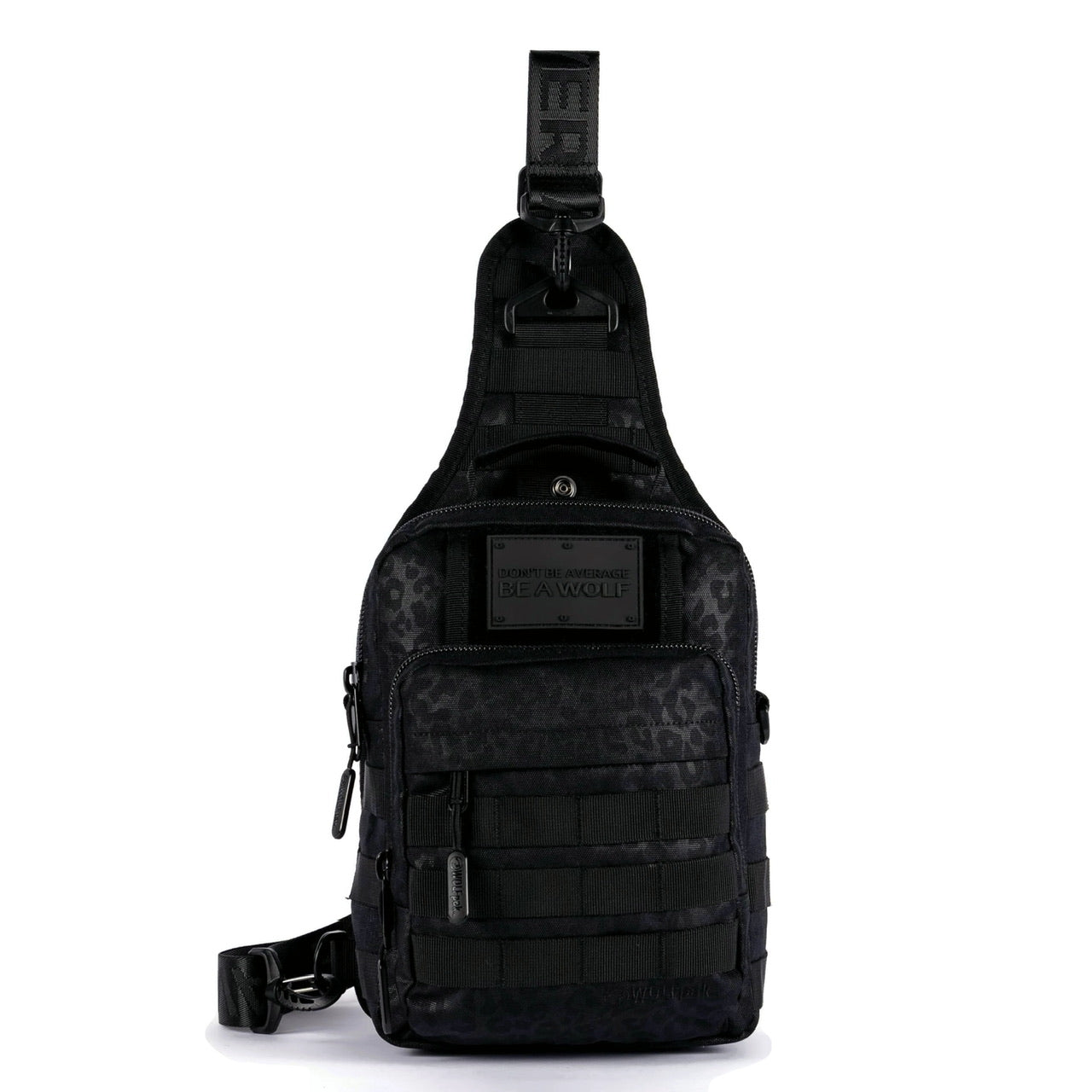 9L Tactical Sling Bag Black Leopard