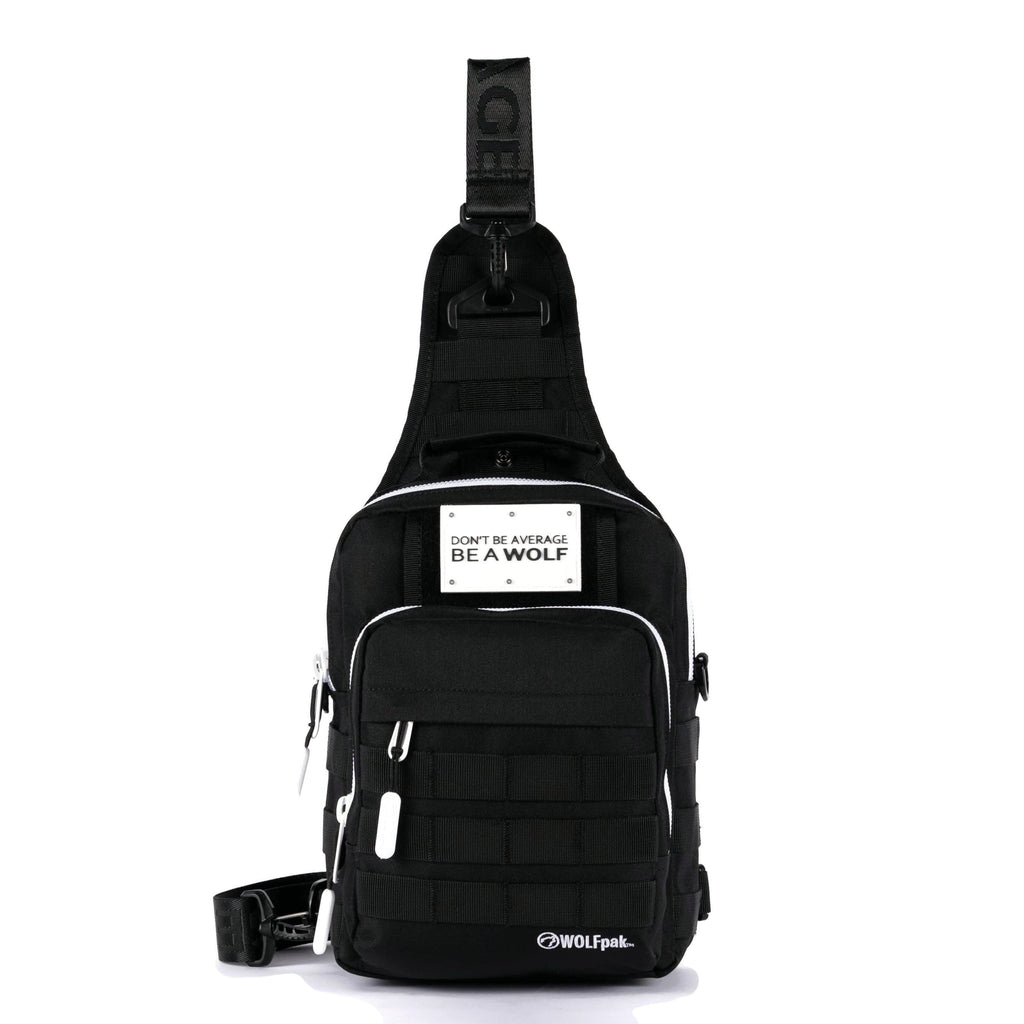 9L Tactical Sling Bag Alpha Black with White Accents