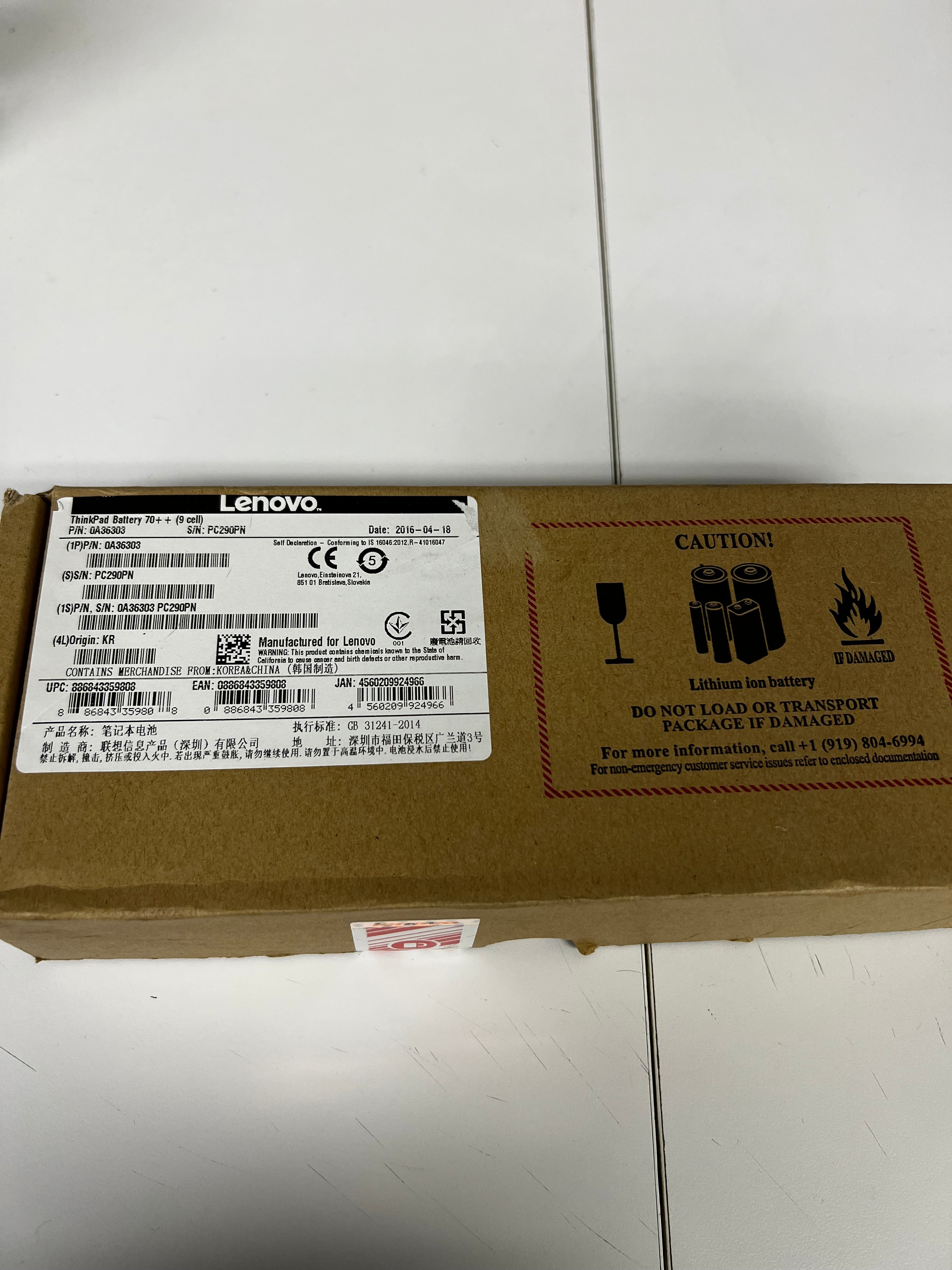 9CELL 6600mAh Battery For Lenovo Thinkpad 0A36303