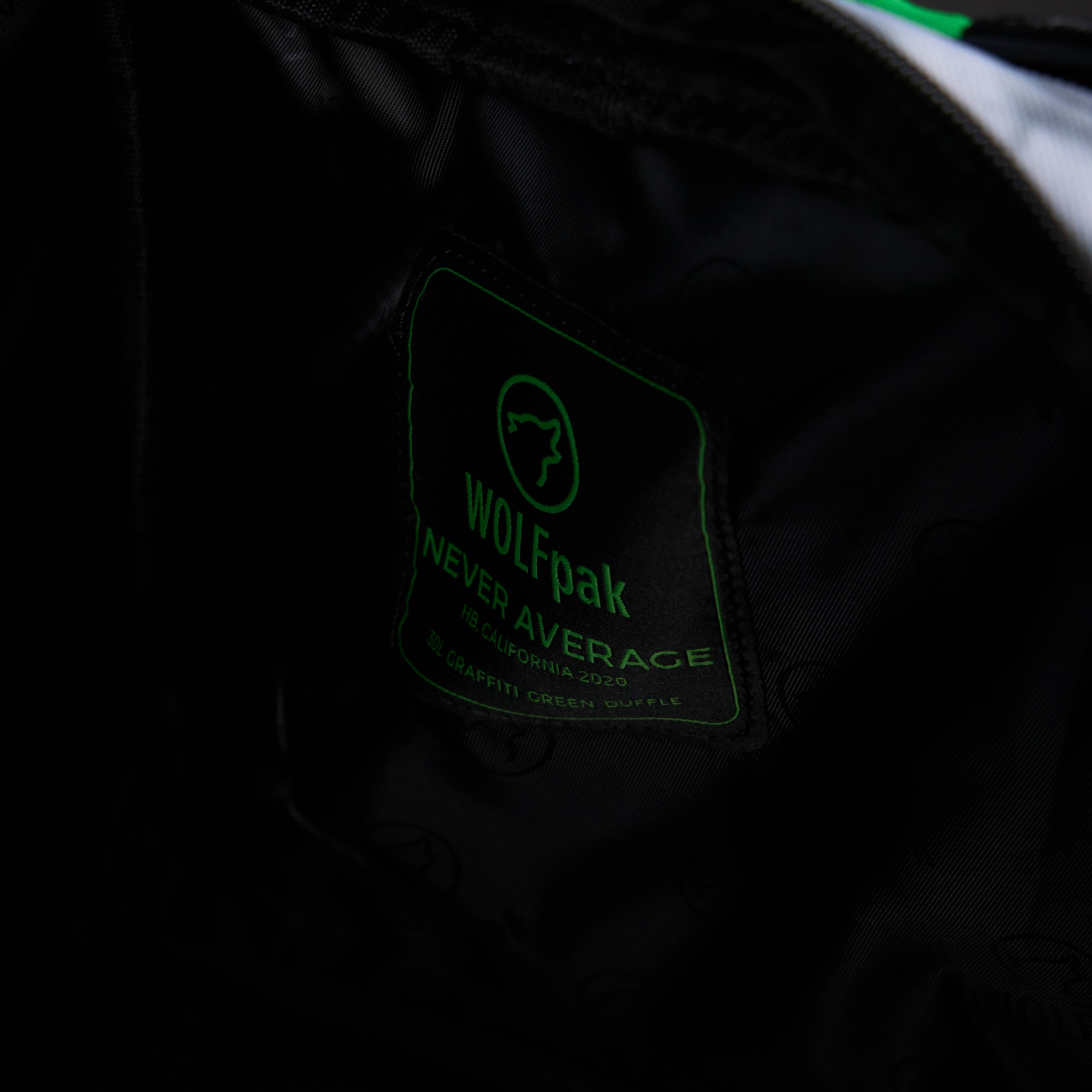 30L Perfect Duffle Bag Graffiti Green