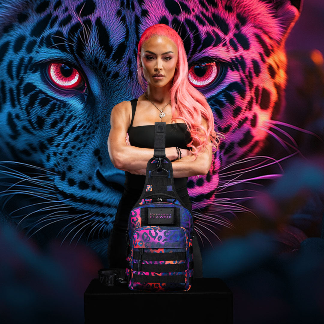 9L Tactical Sling Bag Neon Leopard