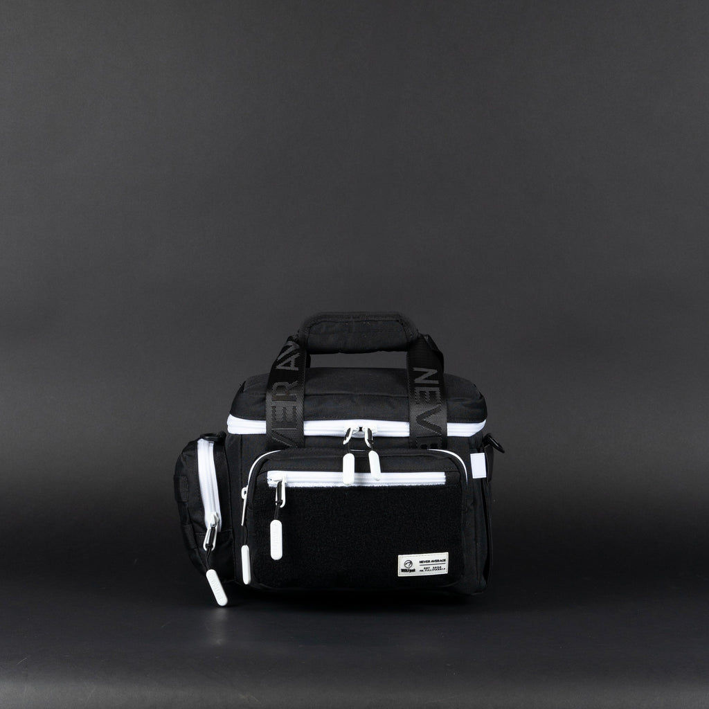 9L Alpha Black with White Accents Mini Tactical Lunch Box