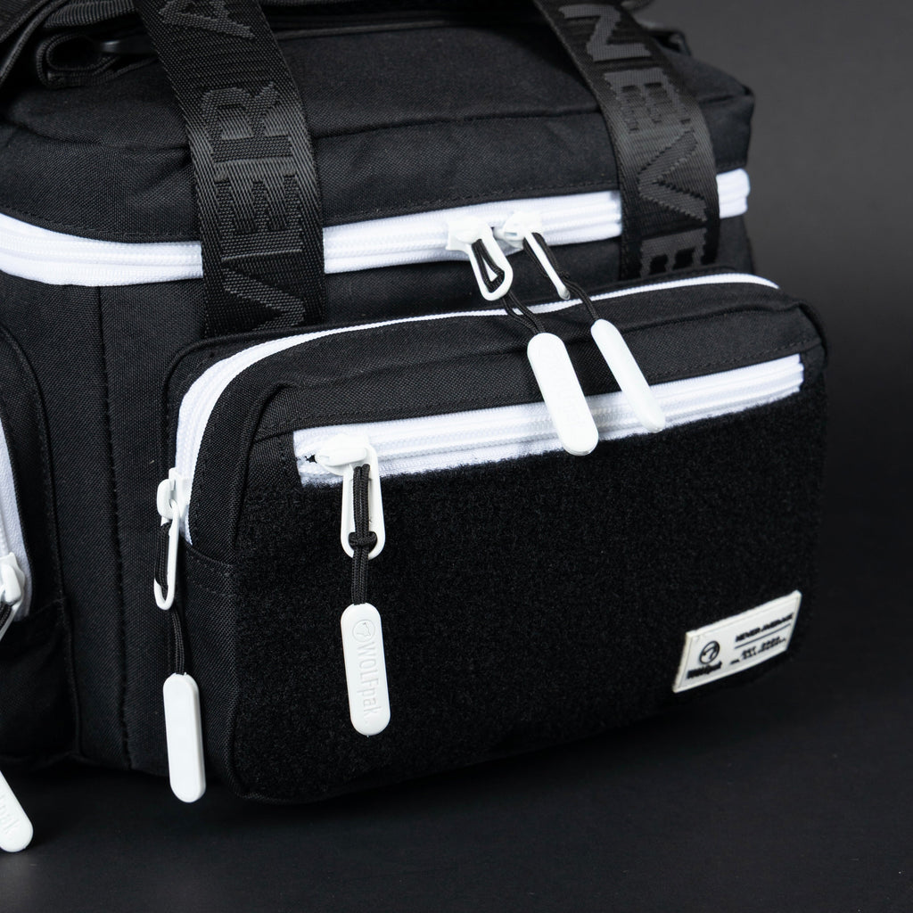 9L Alpha Black with White Accents Mini Tactical Lunch Box