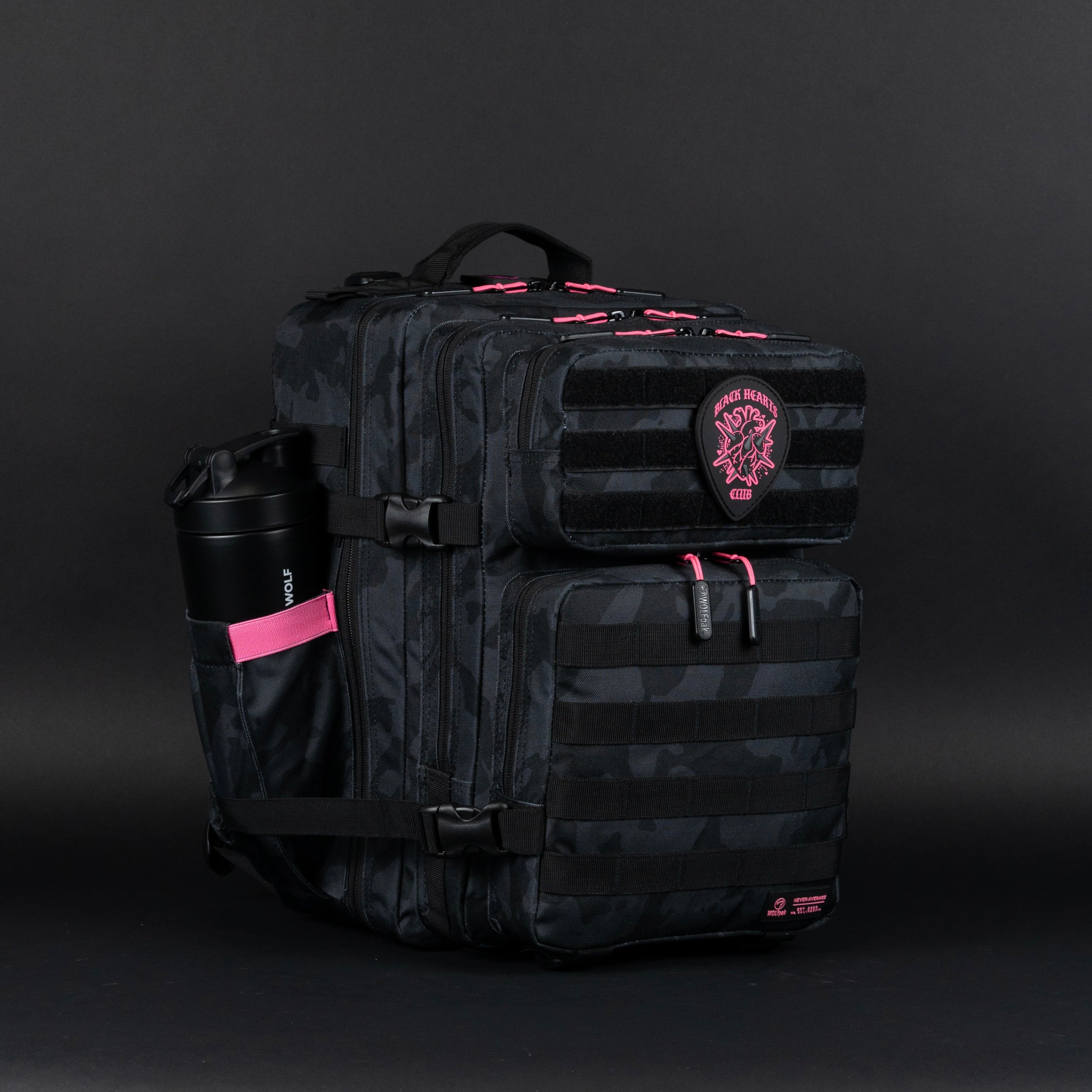 35L Backpack Black Hearts