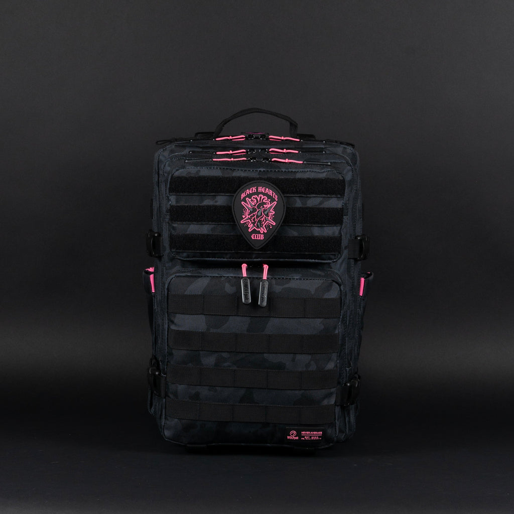 35L Backpack Black Hearts