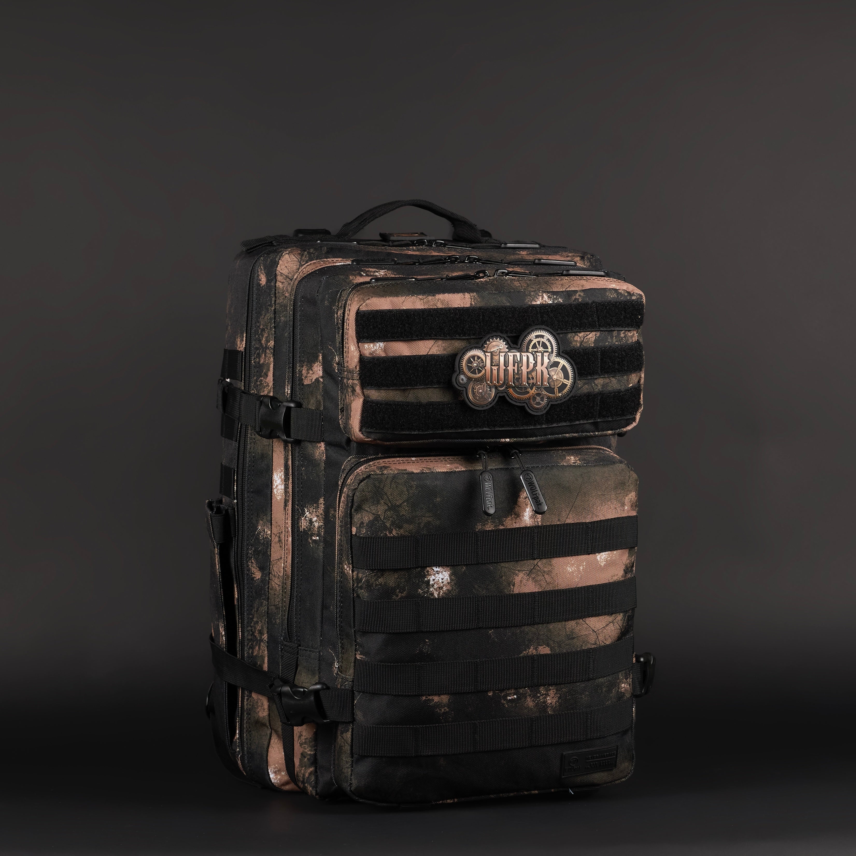 45L Backpack Black Steampunk