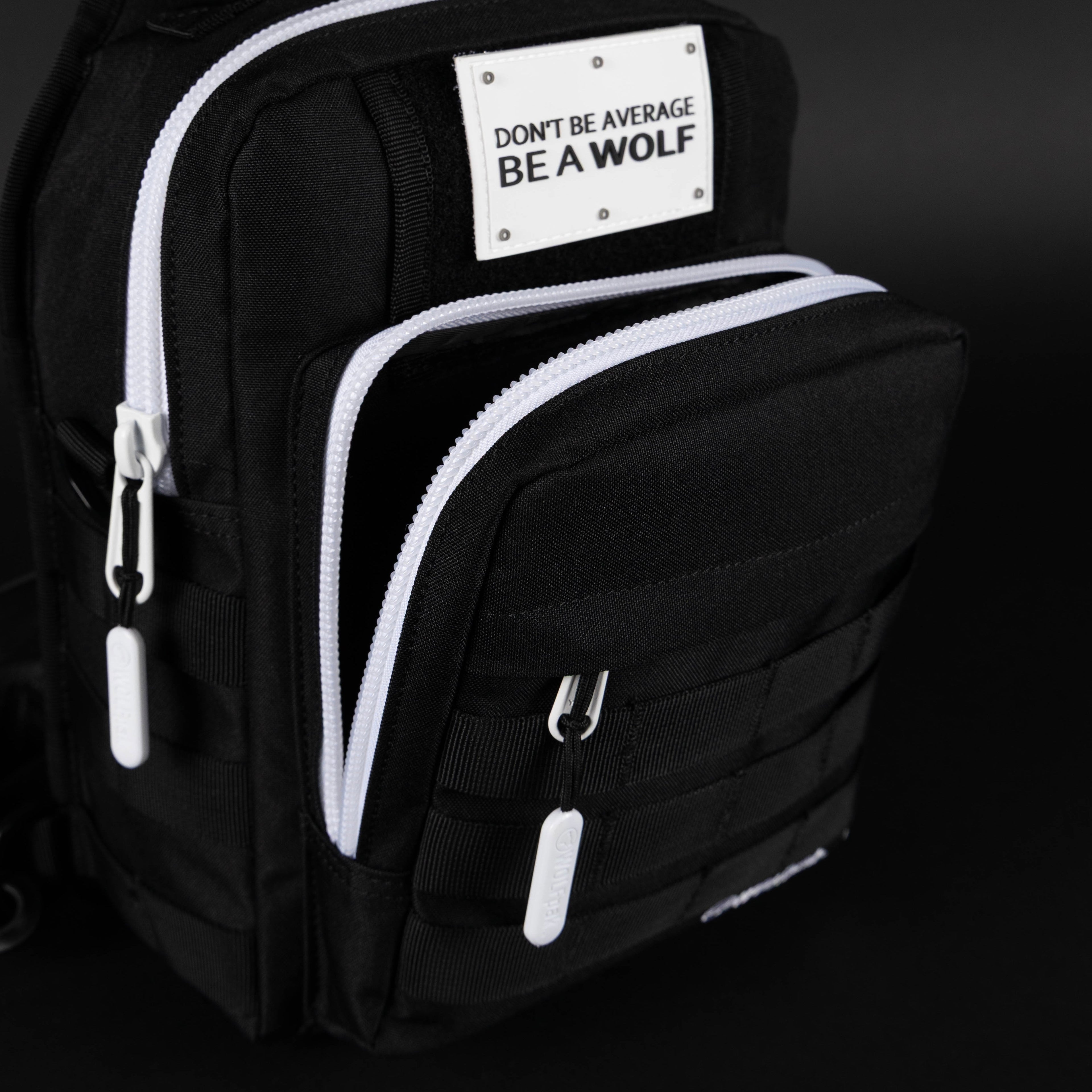 9L Tactical Sling Bag Alpha Black with White Accents