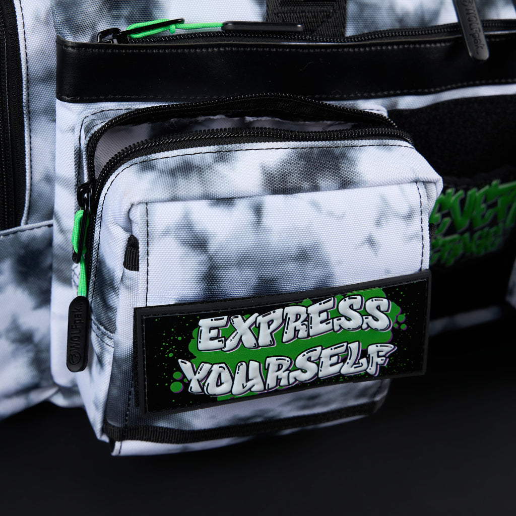 30L Perfect Duffle Bag Graffiti Green