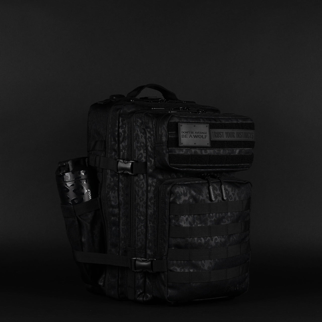 45L Backpack Black Leopard