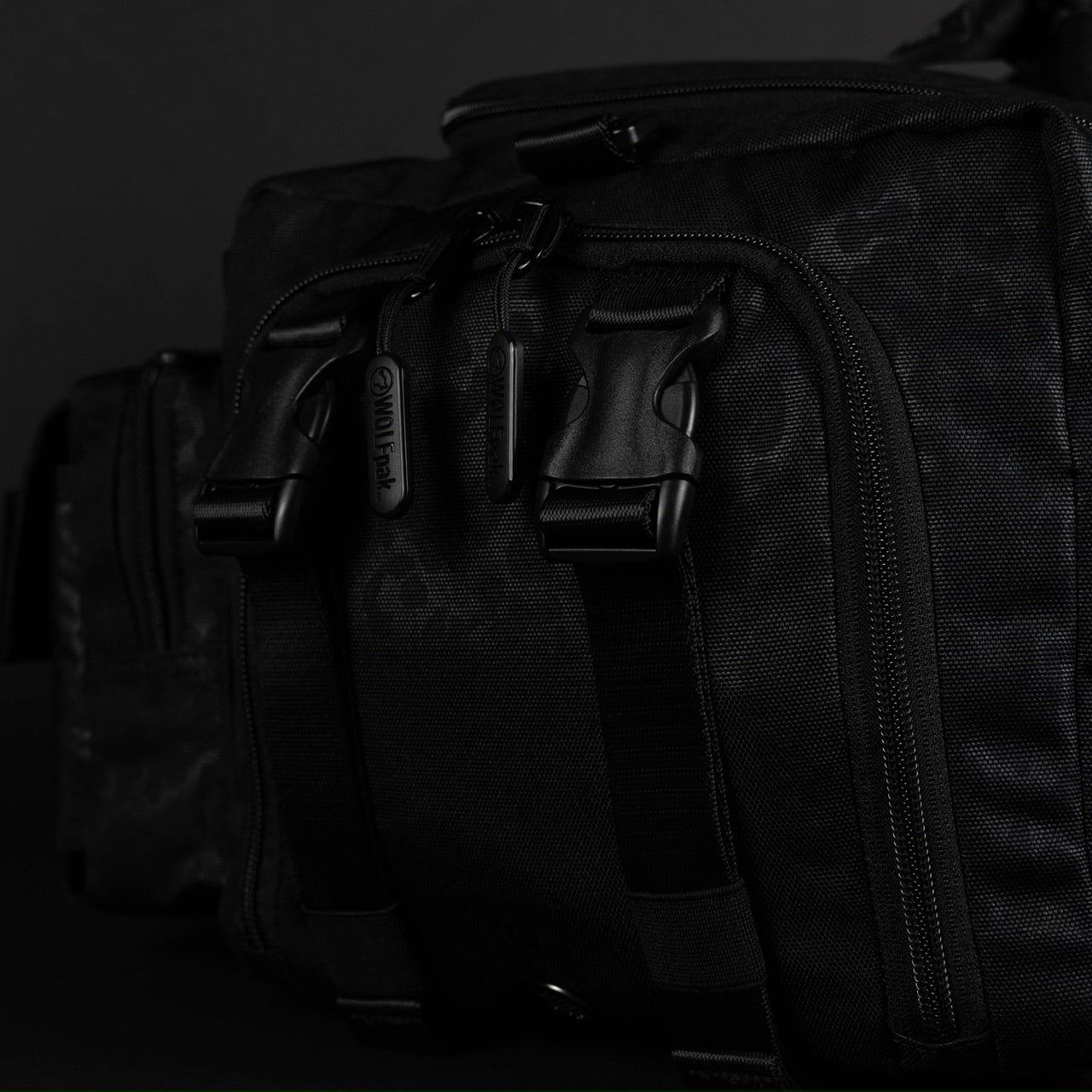 30L Perfect Duffle Bag Black Leopard