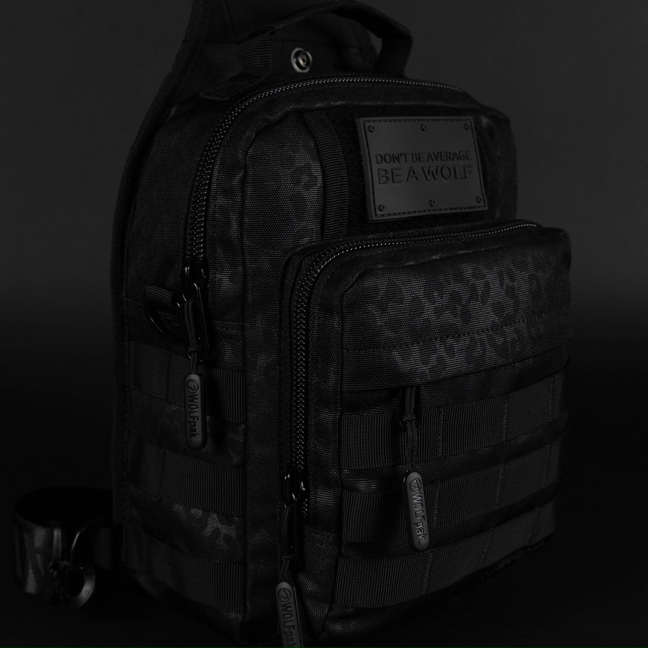 9L Tactical Sling Bag Black Leopard