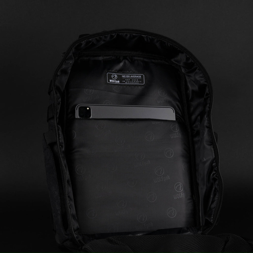 35L Backpack Black Leopard