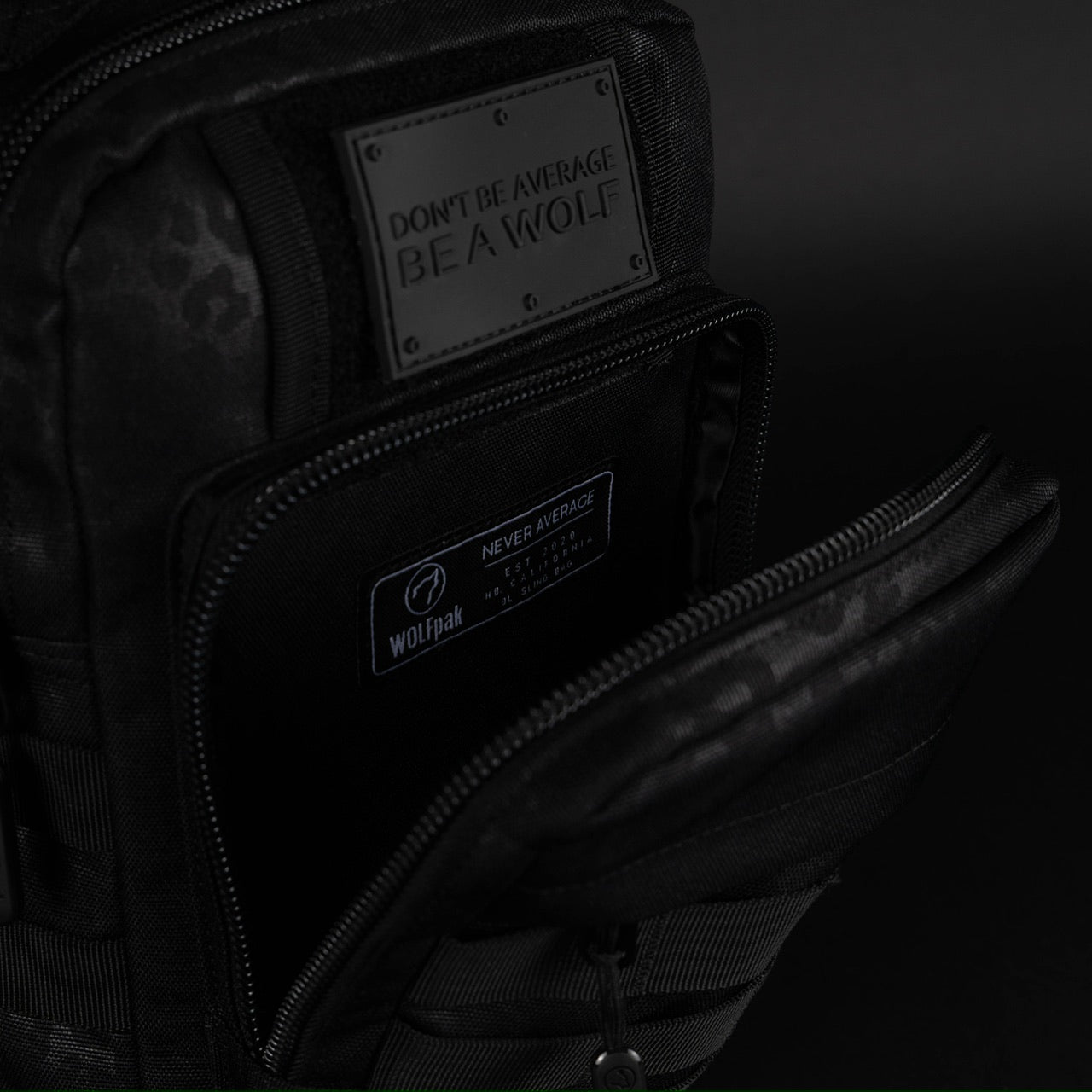 9L Tactical Sling Bag Black Leopard