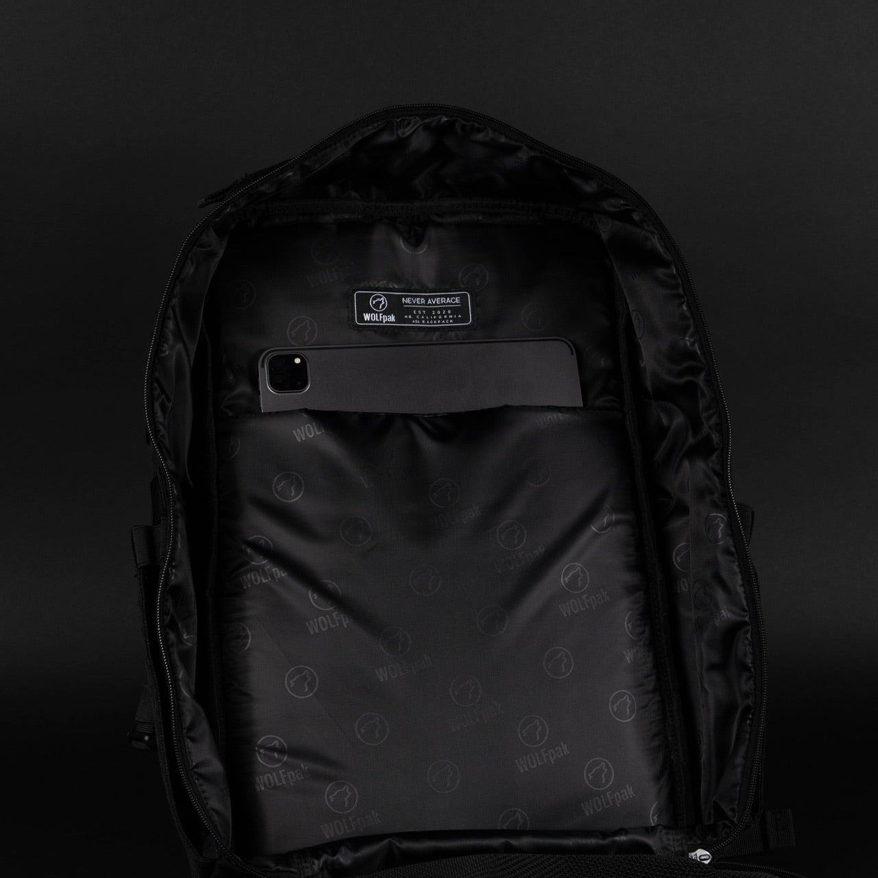45L Backpack Black Leopard