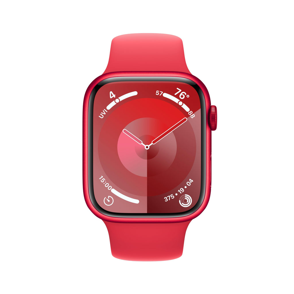 Apple Watch Series 9 (GPS + Cellular) 45mm Aluminum Case with RED Sport Band - M/L - (PRODUCT)RED - MRYG3LL/A