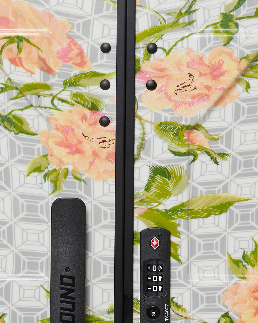 A.I. AFRICAN INTELLIGENCE ELEGANT ENERGY SHARKITECTURE FULL SIZE LUGGAGE - SANDFLOWER COLLAB