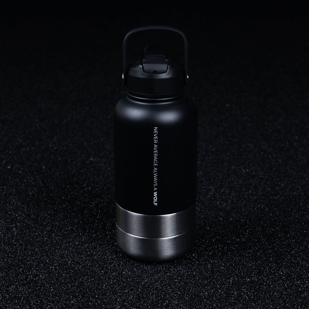 32oz Stainless Steel Insulated Water Bottle with Storage Compartments